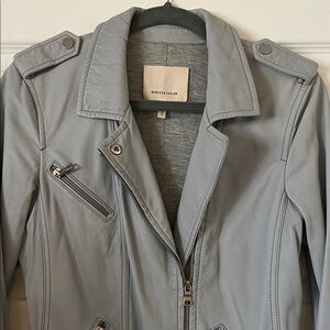 Rebecca Taylor (on trend) Powder Blue Lamb Leather Jacket